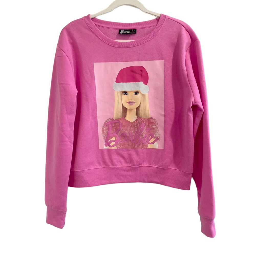 NWT Barbie Winter / Holiday Fleece Lined Scoop Neck Sweater XL
